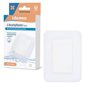 Lifemed Pflaster Duschpflaster Aqua XXL, 5 Strips, wasserdicht, 8 x 10cm