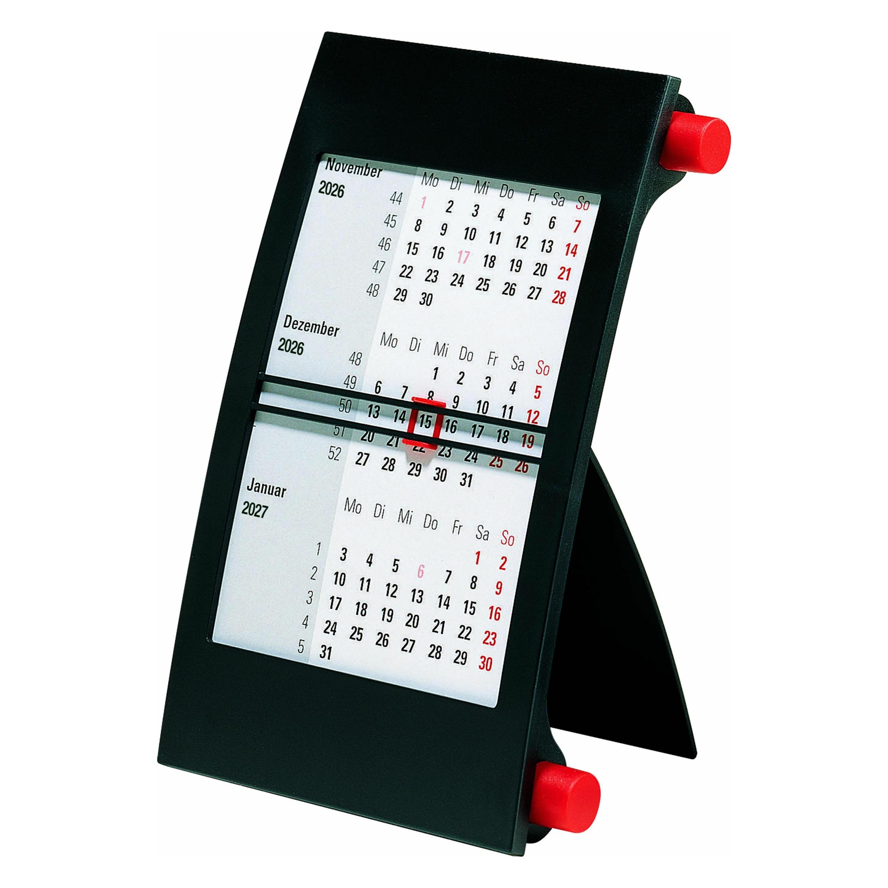 Rido 3-Monats-Kalender Tisch 2026 rot (70-38 000 206)