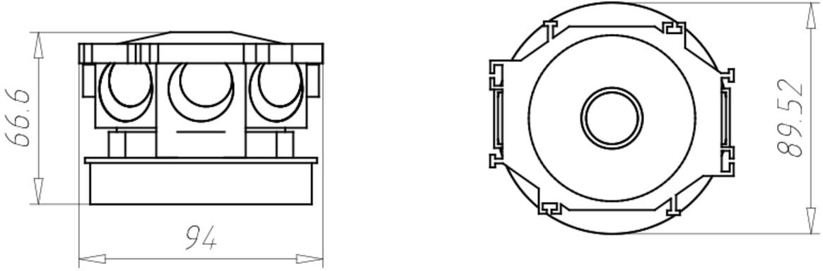 Kaiser Universal-Wandauslass 1248-03 Ø 45mm 2-tlg.)