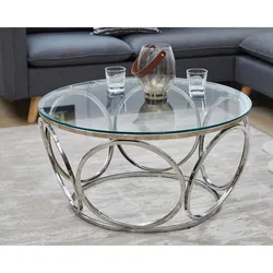 SalesFever »Juno« Couchtisch silber 80x40x80 cm