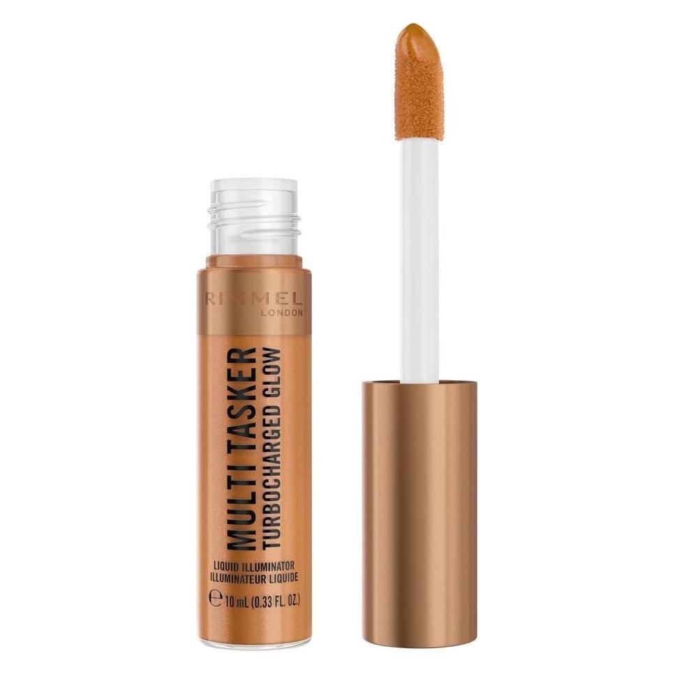 Rimmel London Illuminante Liquido Glow Turbo Multi Tasker (008-It's Giving Bronze, Highlighter, 10 ml) (62957757)