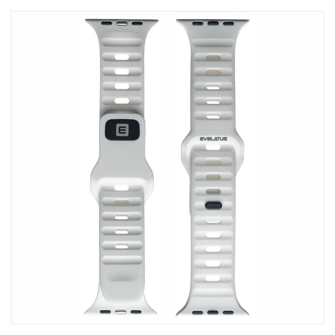 Evelatus Strap Watch 42/44/45 Sport Silicone Loop White (Silicone) (EVELATUS)