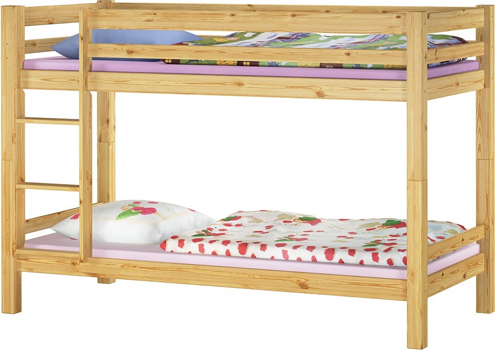 Stockbett Etagenbett Kinderzimmer Kiefer Zubehör wählbar 90x200 Kinderbett V-60.09-09Rollrost inkl.