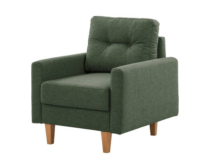 Sessel Koski I Grün/Grün Webstoff Ala 90 x 92 x 80cm