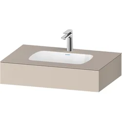 Duravit Collection One Einbauwaschtisch mit Konsole, 800x550x170mm, QA4690083830000, Farbe: taupe supermatt