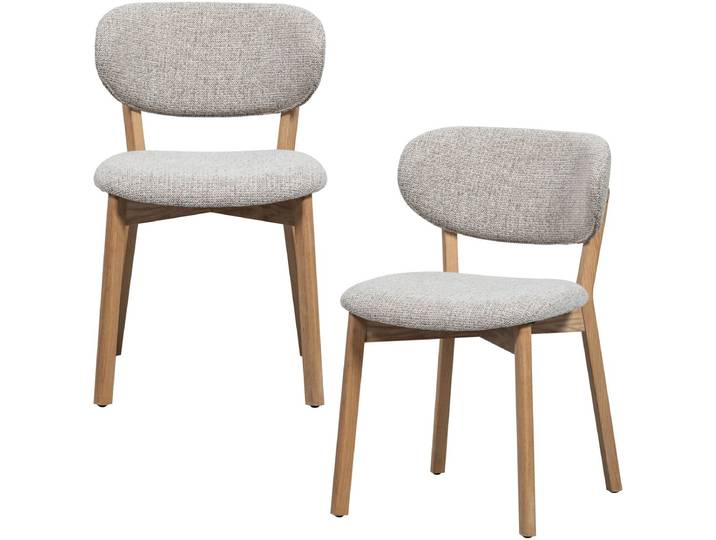 WOOOD Udar Eetkamerstoelen Houten Frame - Naturel - Set van 2