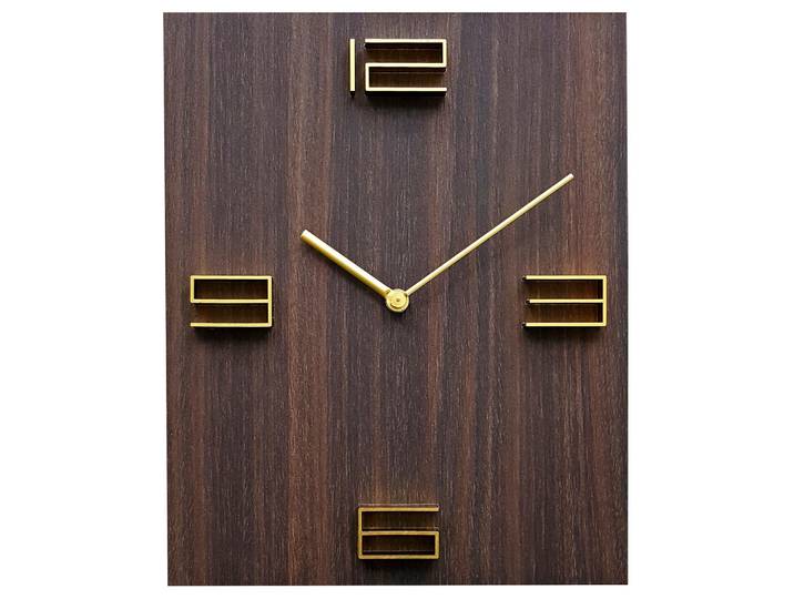 Nextime Wanduhr, Braun, Holz, 30x40 cm, RoHS, CE, 3D-Zahlen, Dekoration, Uhr, Wanduhren