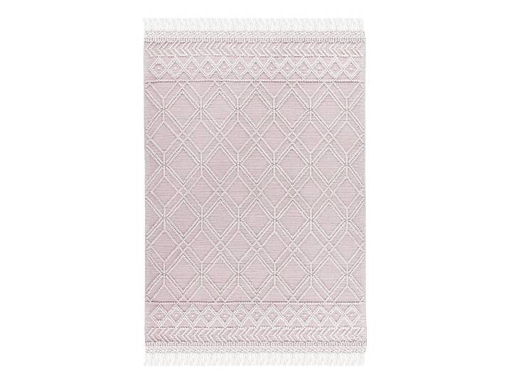Tapis Colored Macrame Three Rose foncé 65 x 135cm Laine/Coton
