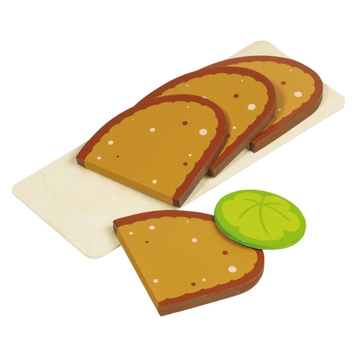 Goki Brot Teller mit Scheiben Brot Holz (4013594518123)