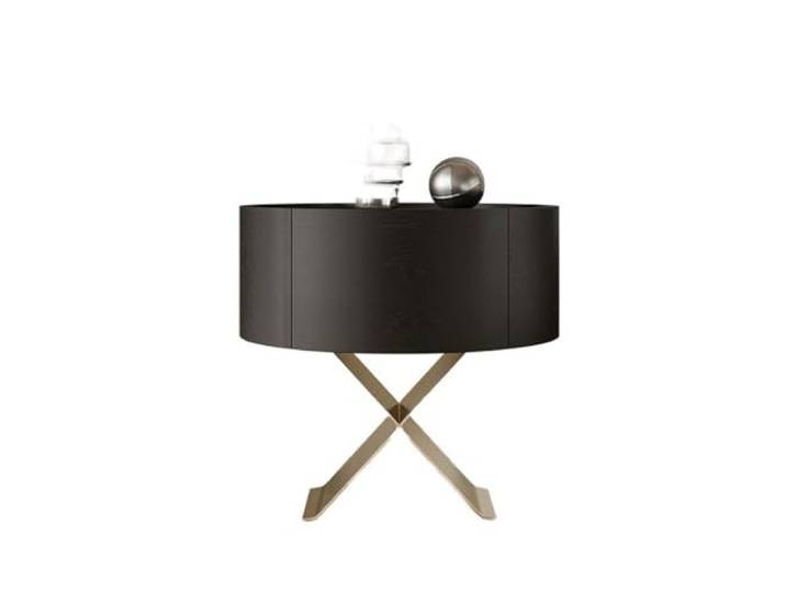 YCCHAH Bett mit Stauraum Nachttisch im nordischen Stil, rauchige Farbe, for Schlafzimmer, runder, Aufbewahrungsschrank, Sofa-Beistelltisch Desktop