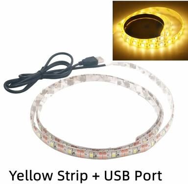 Uplift Picks Flexible USB LED Strip Lights For Brighter TV And Room Accents yellow 2 Meters