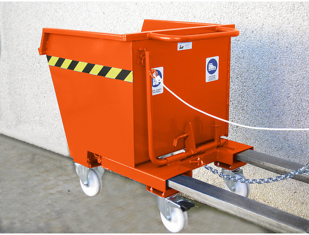 kaiserkraft Kippbehälter, Volumen 0,28 m³, orange