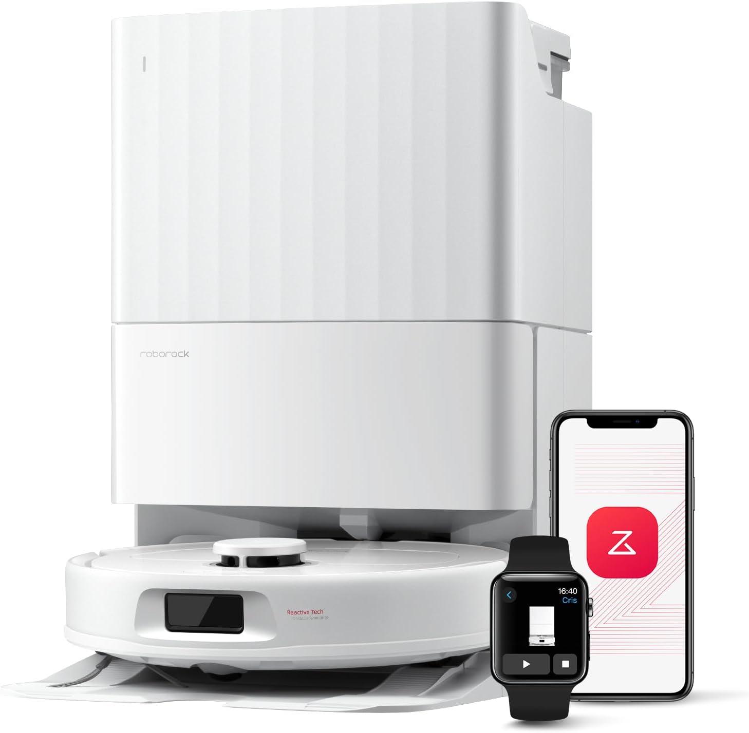 Roborock QV 35A weißer Saugroboter 8000 Pa mit All-in-One-Dock