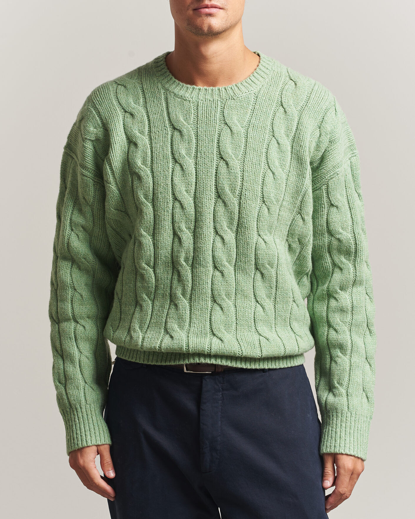 Polo Ralph Lauren Exploded Cabel Sweater Sprouting Green men M Grøn