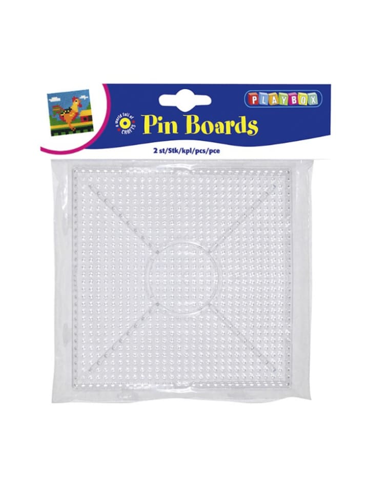 Playbox 2tlg. Set: Steckplatten für Bügelperlen - ab 5 Jahren - onesize