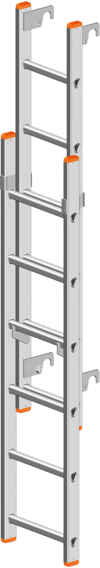 Layher Leiter für Staro Rollbock Aluminium 6 Doppelsprossen (1246006)