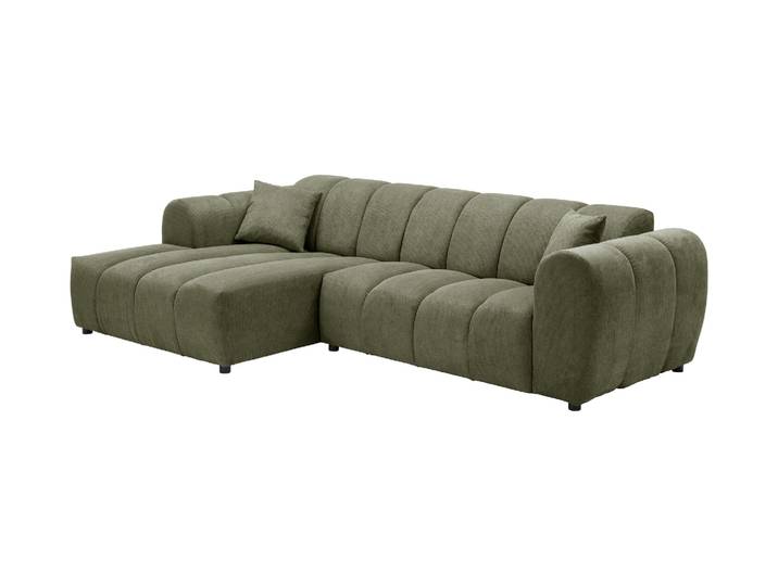 Tchibo - Longchair links mit Sofa 2-Sitzer rechts »Loftwave« - 268x155x73cm - schwarz -