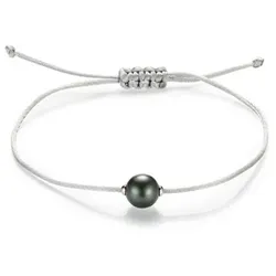 PLATINITY Armband Edelsteine Textilband Platin 950