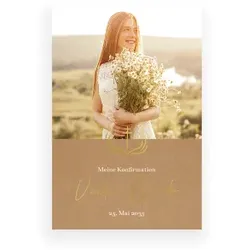 Dankeskarte Konfirmation: Schlicht mit Foto in Kraft Look