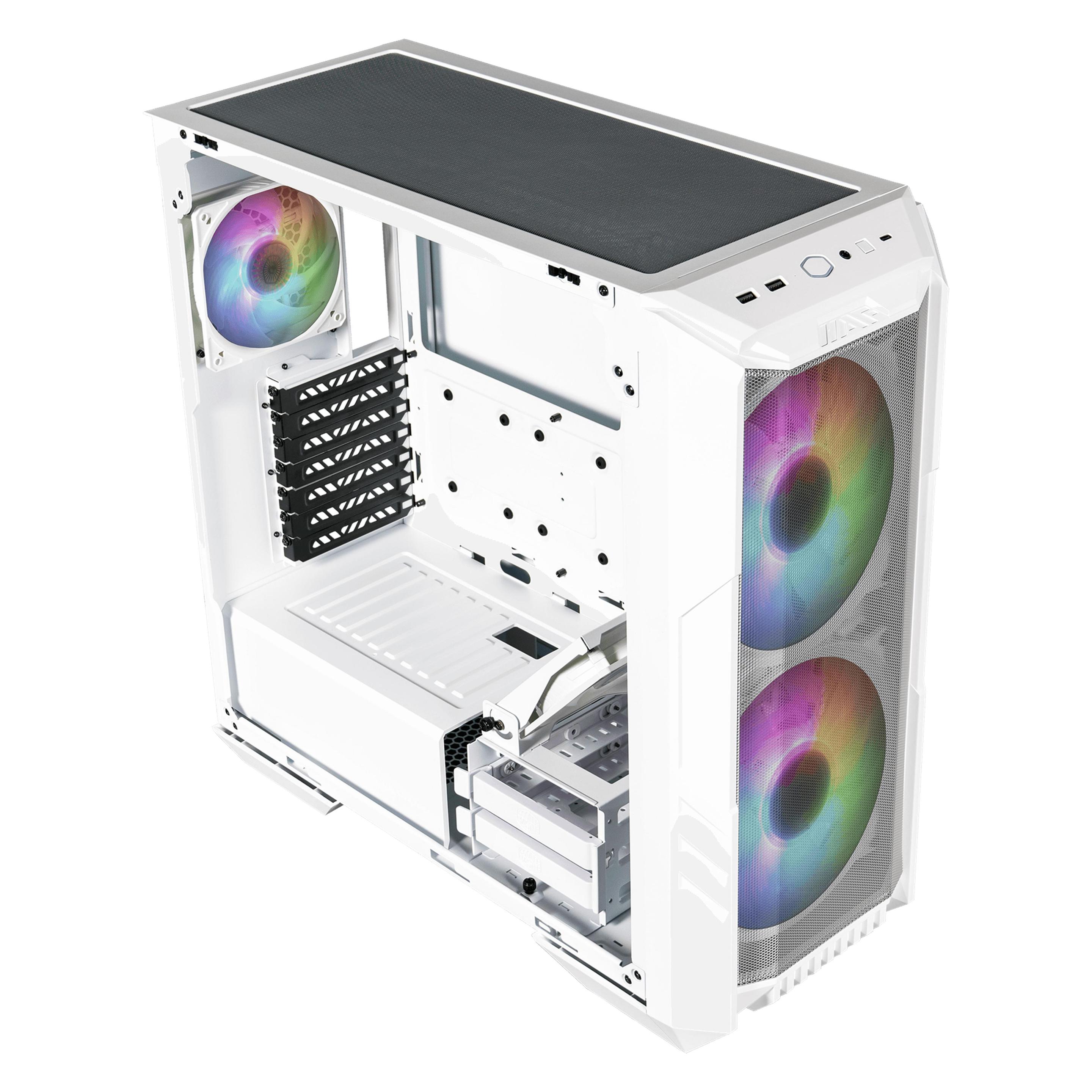 Cooler Master PC-Gehäuse HAF 500 Midi-Tower ARGB baltas (ATX, E-ATX, mATX, Mini-ITX) (H500-WGNN-S00)