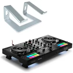 Hercules DJ Control Inpulse 500 mit Ständer Silber, DJ Controller