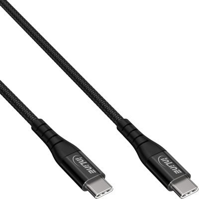 InLine USB 2.0 kabel met USB-C stekker naar stekker, 100W snellaadkabel, 1 meter