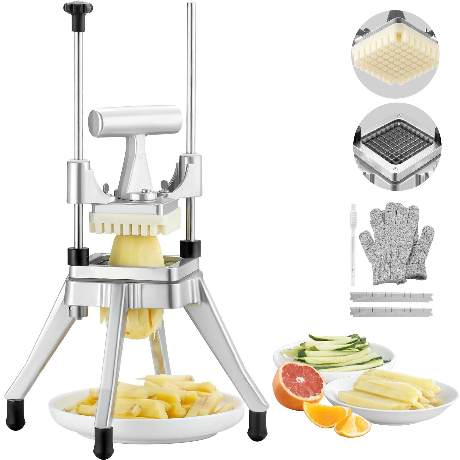Dripio Professionele Frietjesnijder en Groentesnijder van Roestvrij Staal, 1,9 cm