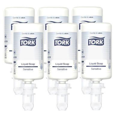 Tork® Flüssigseife S4, 424701, sensitiv, ohne Duftstoffe, dermatologisch getestet, kompatibel mit S4 Hygienespendern, 6 x 1000 ml