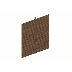 Skan Holz Carport Rückwand - Profilschalung Rückwand Größe 2: 363 x 330 cm nussbaum