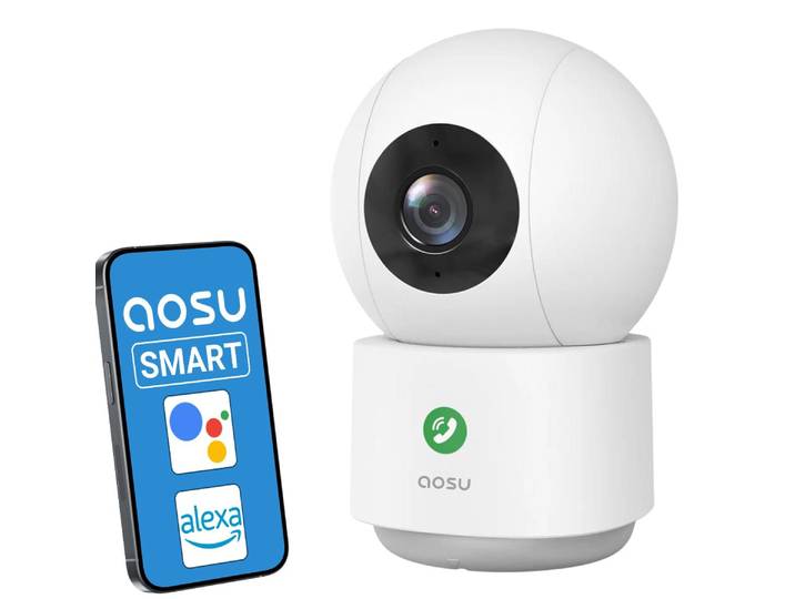 Caméra d'intérieur rotative QHD 4 MP WiFi Aosu P1 Pro SL-C2P
