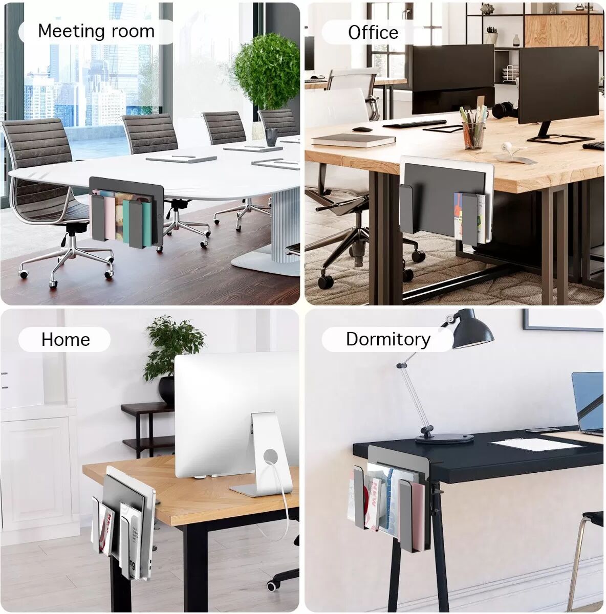 INF Support Universel Réglable pour Ordinateur Portable avec Pince de Bureau - Portable & Pliable