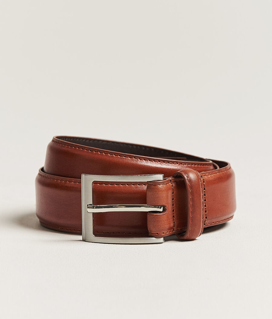 Loake Shoemakers Philip Leather Belt Mahogany men 90 Brun