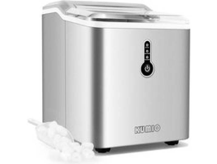 KUMIO Ice Maker 12 kg24 h 9 Thick Ice Cubes Ready in 6-9 Min Ice Scoop and Basket and Water Tank Ice Cube Machine for Home Kit