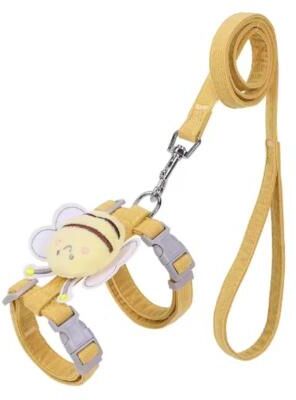 Inspired Finds Adjustable No Pull Cat & Small Dog Harness Leash Set yellow m
