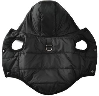 Inspired Finds SnuggleShield Warm Fleece Dog Hoodie With D Ring Harness black l