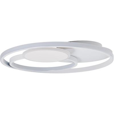 BRILLIANT LED Deckenleuchte "Runda", weiß, 1, Ø 50cm H: 7cm, 1 Stk., Leuchten, Ø 50 cm, 5200 lm, 3000-6500 K, dimmbar, CCT, Fernbedienung, Metall, LED Deckenleuchte