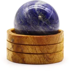 Gemstone Sphere 50mm - Afghan Lapis  with Stand