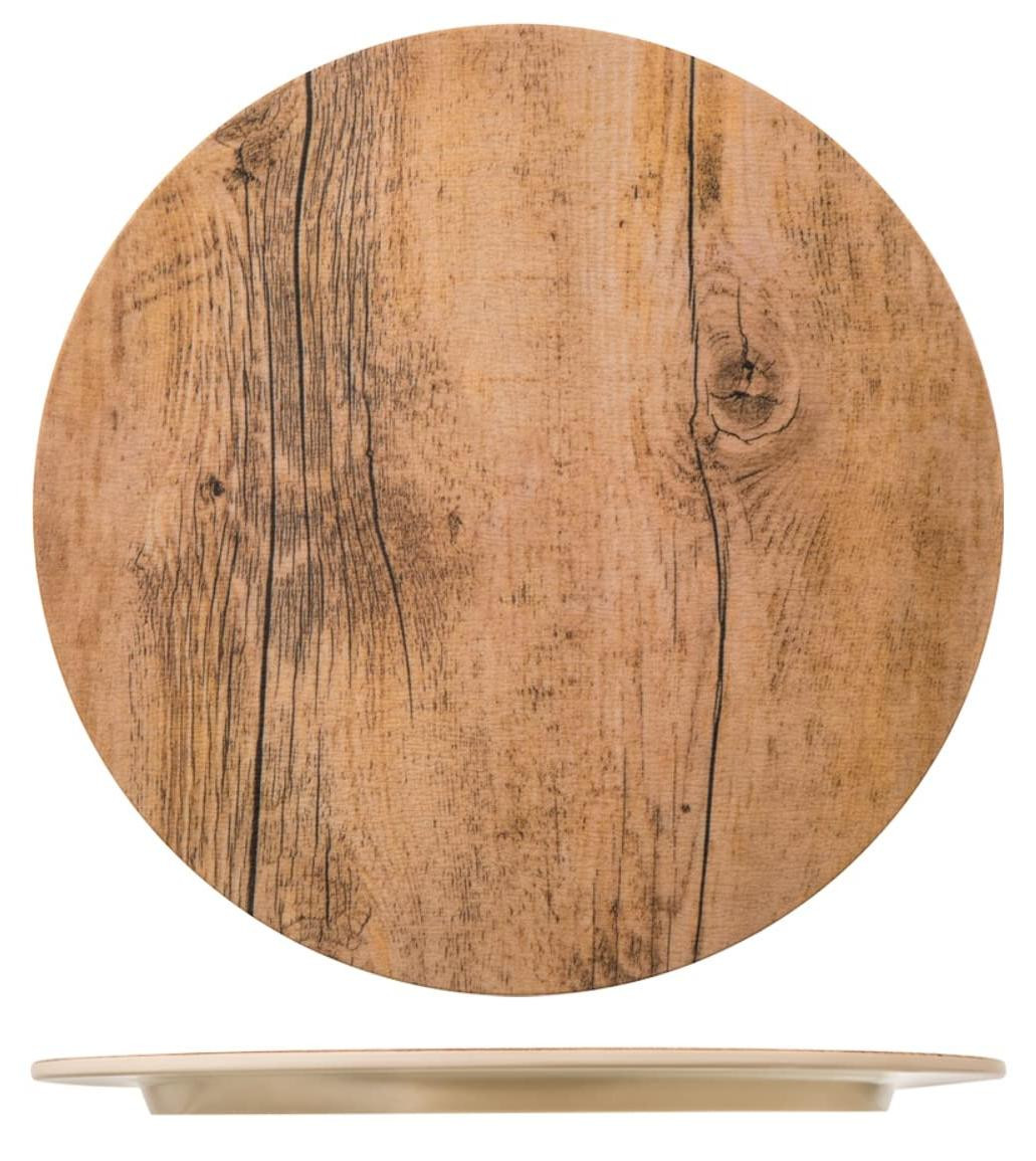 Dripio Melamine schaal met houtlook, rond, 28 cm, vaatwasmachinebestendig