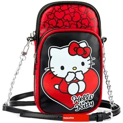 Hello Kitty Umhängetasche – Mädchen Handtasche, Handytasche Mädchen mit verstellbarem Schultergurt