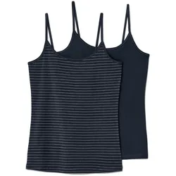 Tchibo - 2 Spaghetti-Hemdchen - Damen - Gr. S - dunkelblau