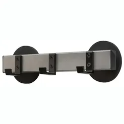Wandgarderobe 3 Haken Achwarz Aluminium Grau magnetisch