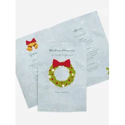 Menükarten zu Weihnachten selbst gestalten mit Spruch und Fotos im Onlinedesigner bei Meine-Kartenmanufaktur.de