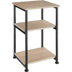 tectake Beistelltisch Memphis 34x30x59cm  Industrial Holz Hell, Eiche Sonoma