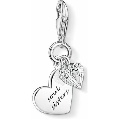 Charm-Einhänger THOMAS SABO "Charm-Anhänger SOUL SISTERS", silber (silberfarben), Charms, Damen, Silber 925 (recycelt), mit imit. Türkis, Zirkonia (synth.)