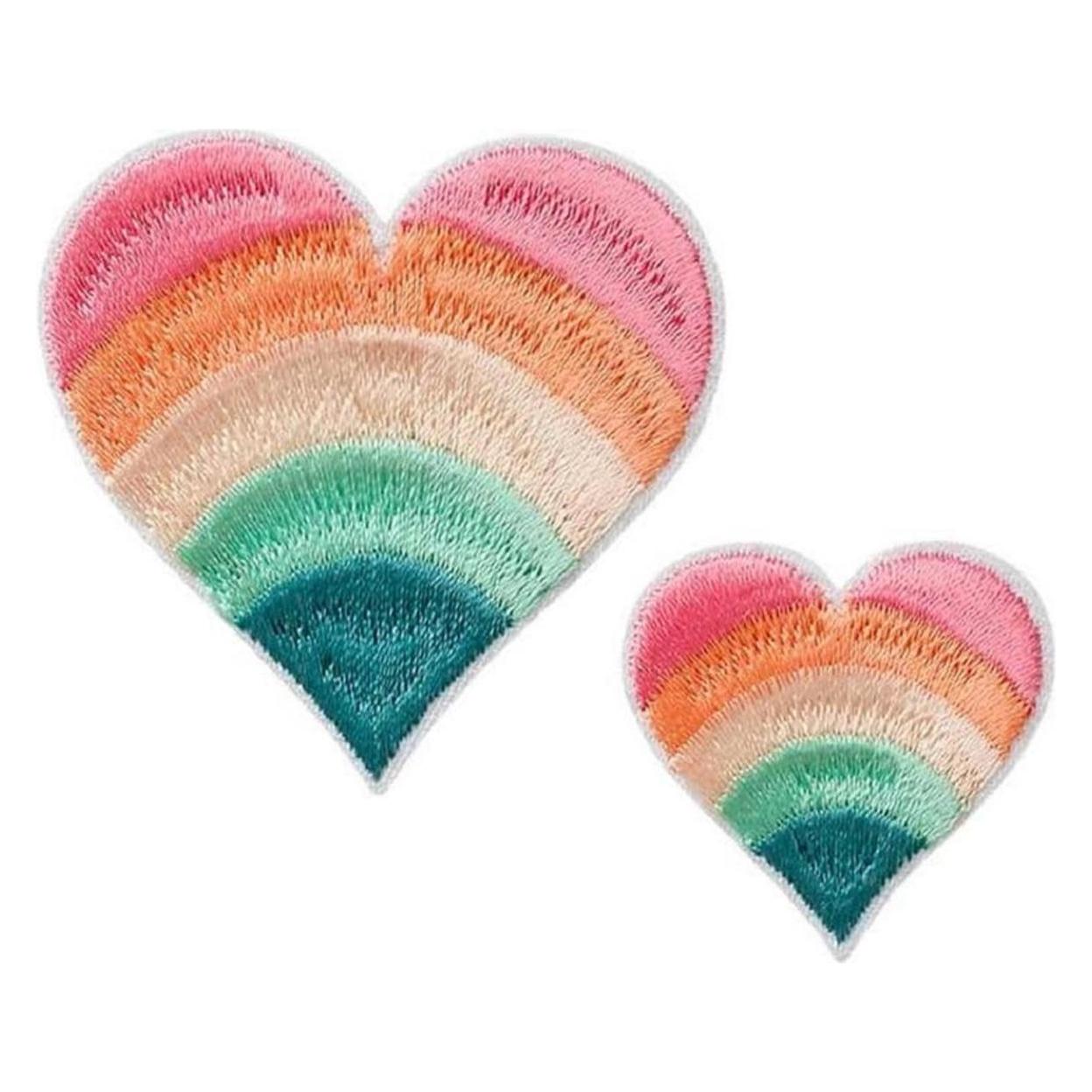 Mono Quick Herzen Regenbogen (2 Stk., 5.20 x 5.20 cm) (12068)