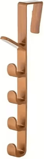 Inspire Curations SpaceSaver Over the Door Clothes & Bag Organizer Hooks brown