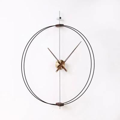 Uplift Picks Minimalist Solid Wood Wall Clock Luxury Silent Modern Home Decor gold 80 Cm