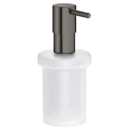 GROHE Seifenspender Essentials Hard Graphite Metall, Glas G40394A01