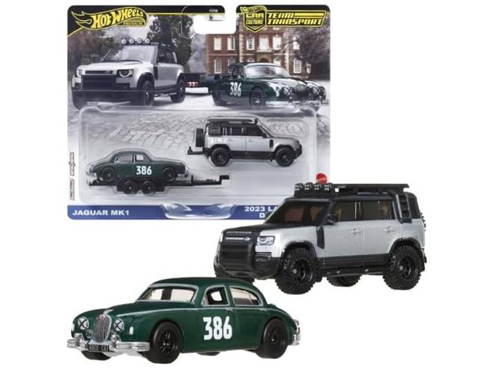 Hot Wheels - Premium Car Culture Team Transport - Jaguar MK1 (2023 Land Rover Defender 110) /Toys