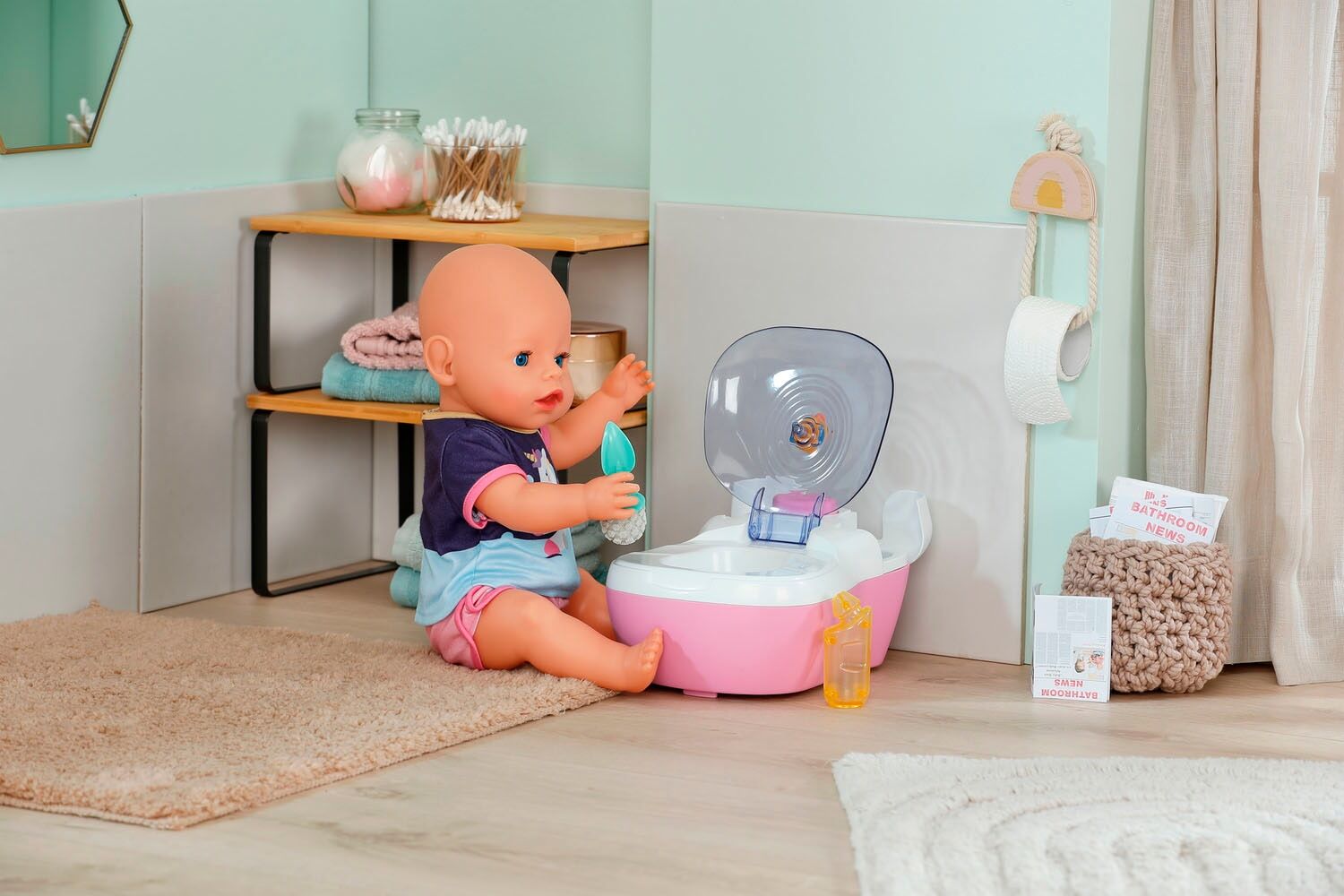Puppen Toilette BABY BORN "Toilette", rosa, Puppenausstattungen, Kinder, Kunststoff, Puppen Toilette, mit Sound